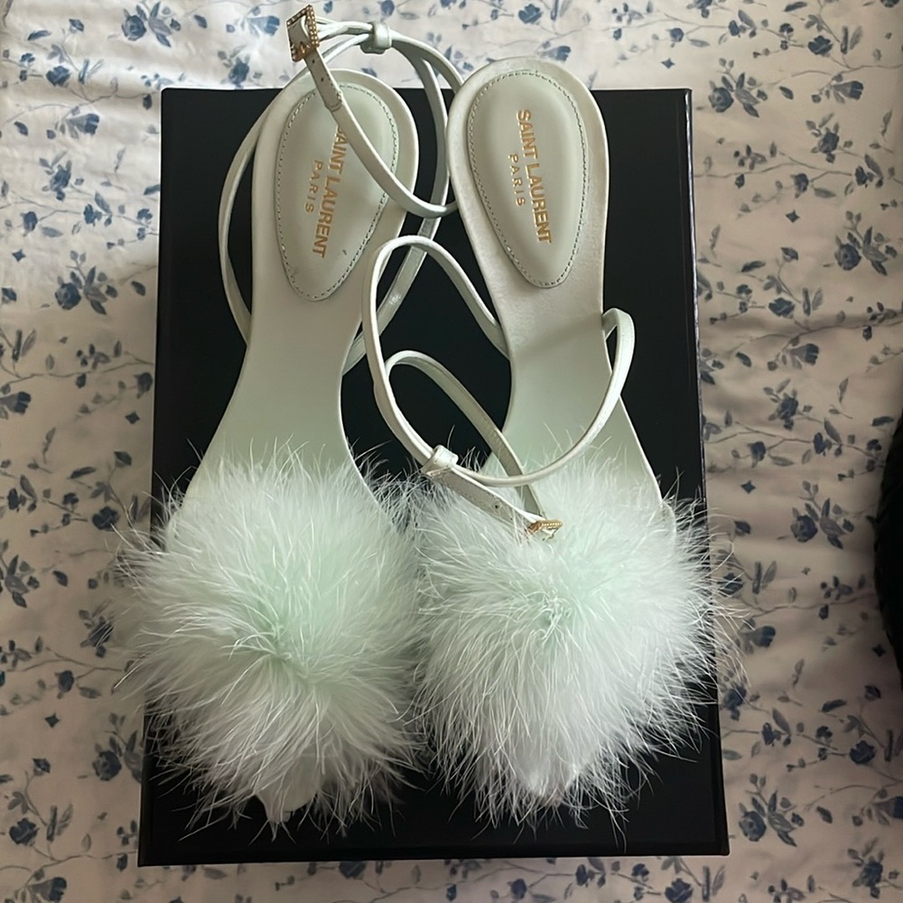 Saint Laurent Mae Pointed Toe Mules